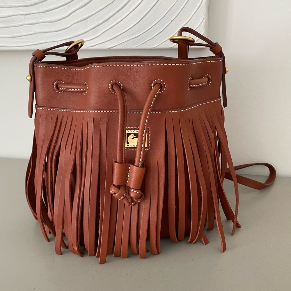 Dooney & Bourke Brown Fringe Crossbody Bag